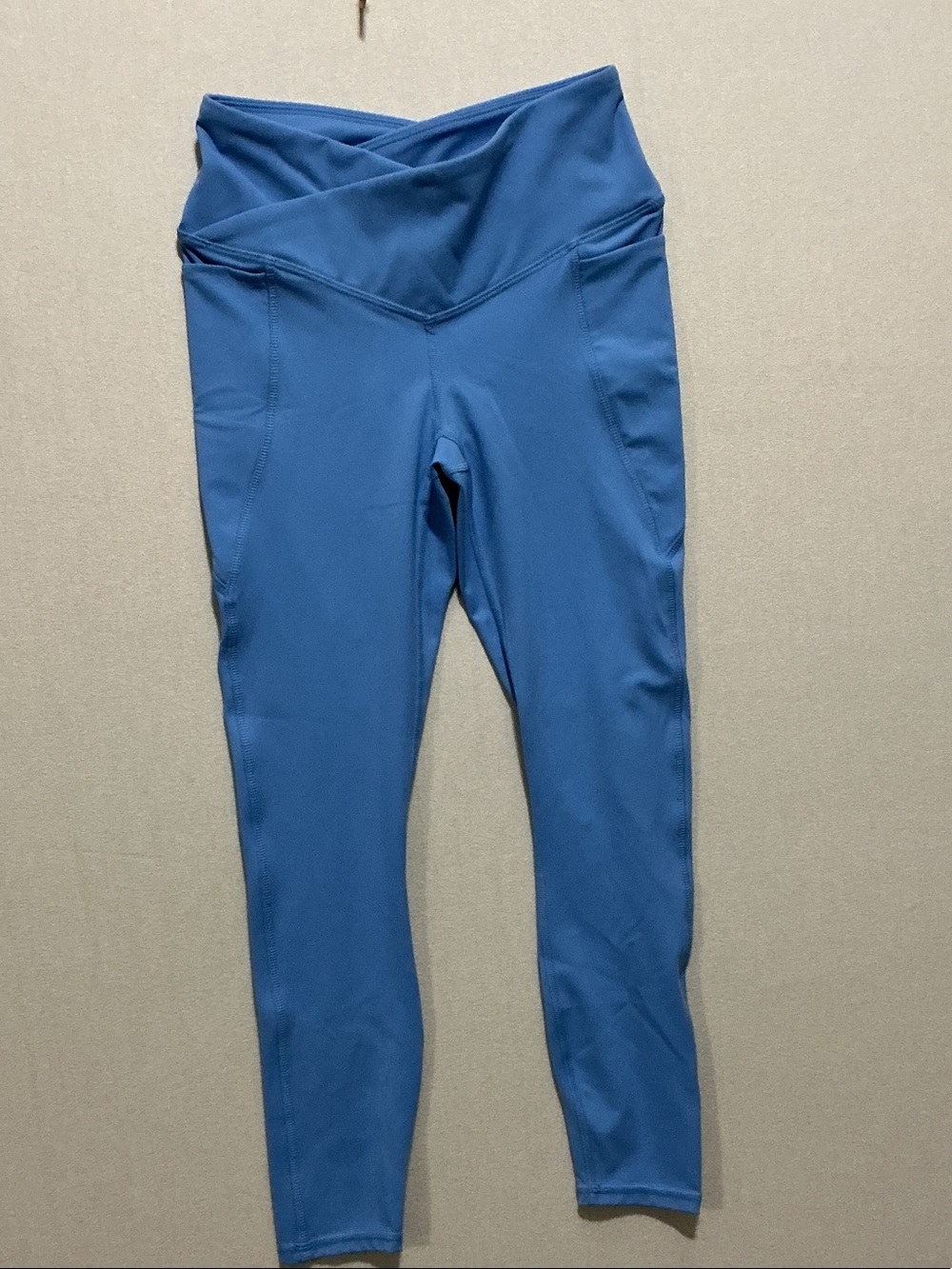 Fabletics Blue Cross-Front Waist Leggings